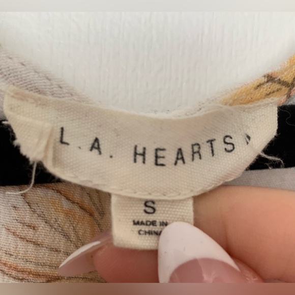 PacSun LA Hearts Tie Front Floral Romper in White - Size S - Picture 4 of 4